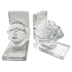 1930's Glass Head Bookends