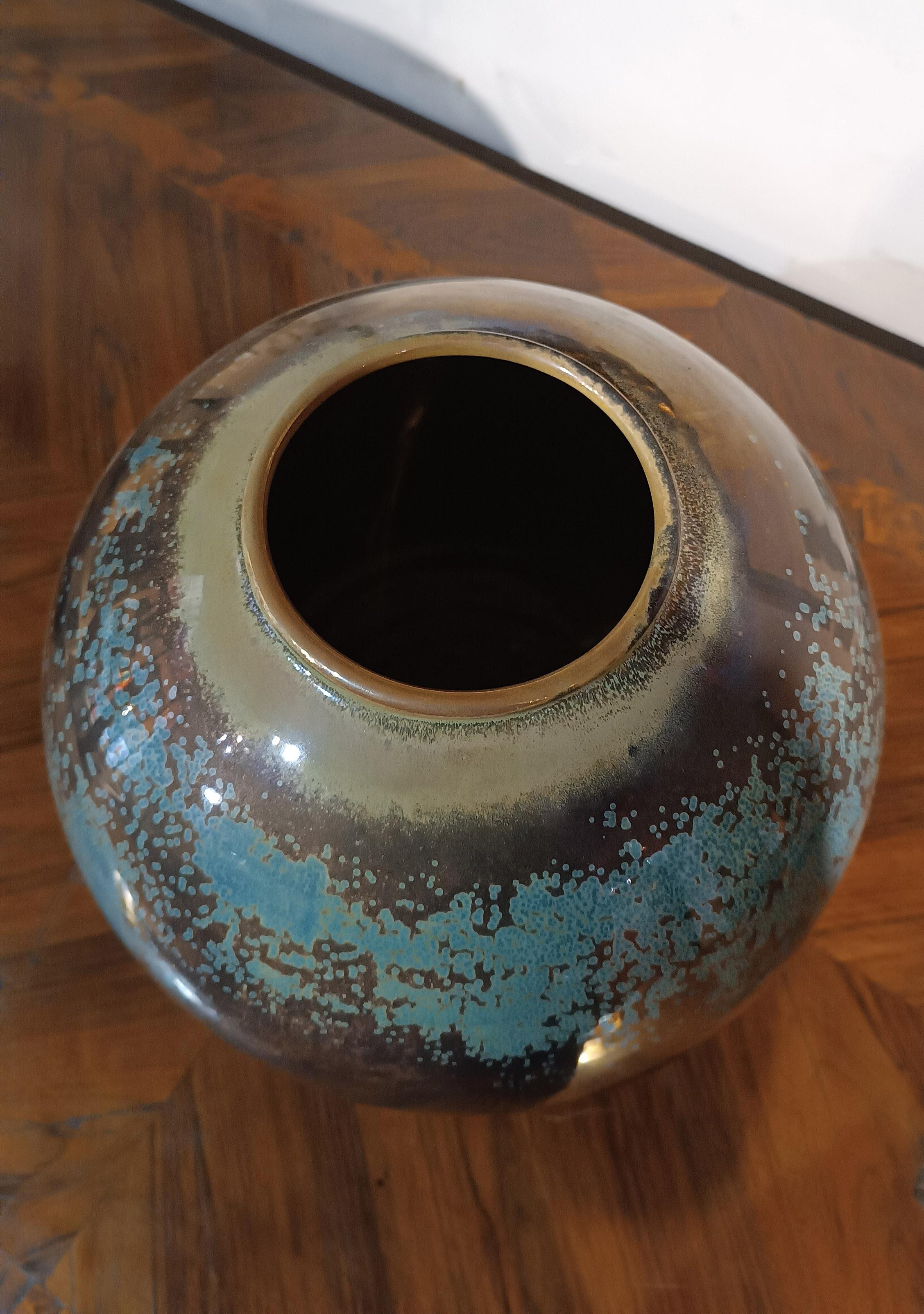 1930s GLAZED VASE BAUSIN ALBISSOLA MANUFACTURING  In Good Condition For Sale In Firenze, FI