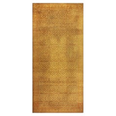 1930er Gold Herati Traditionell Geometrisch Antik Geknüpft Wolle Indisch Läufer Teppich