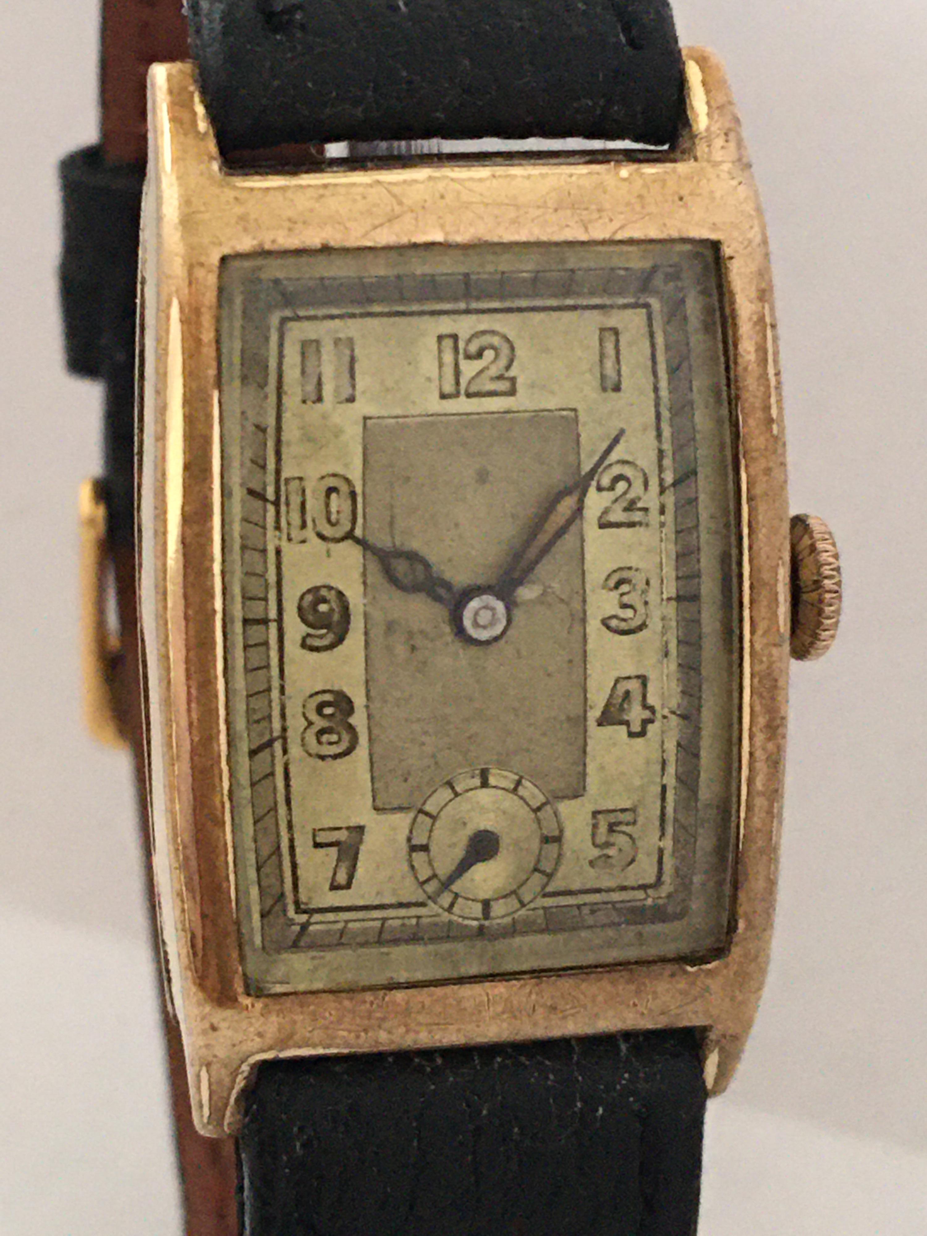 gold plated vintage watch