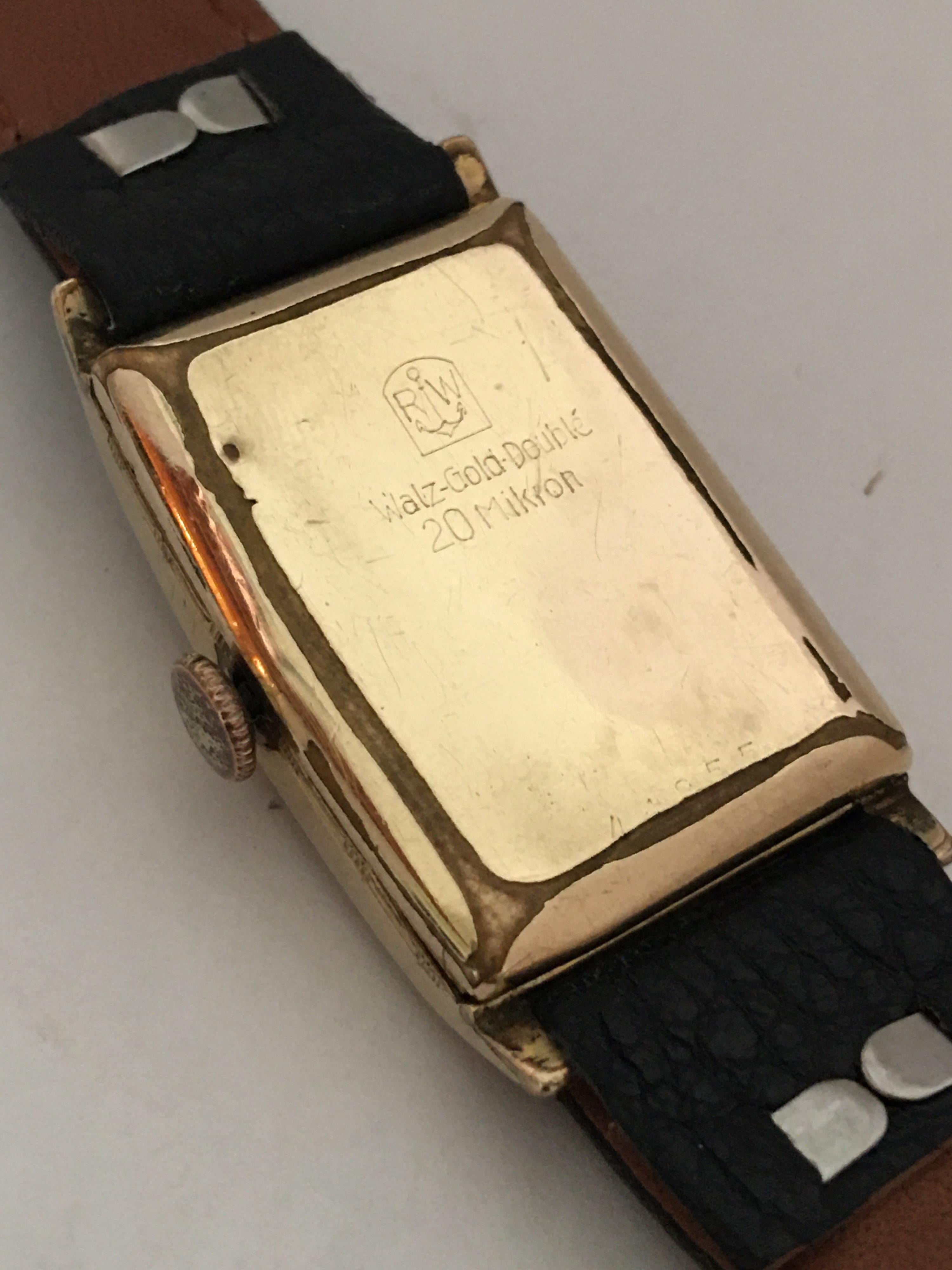 gold plated vintage watch