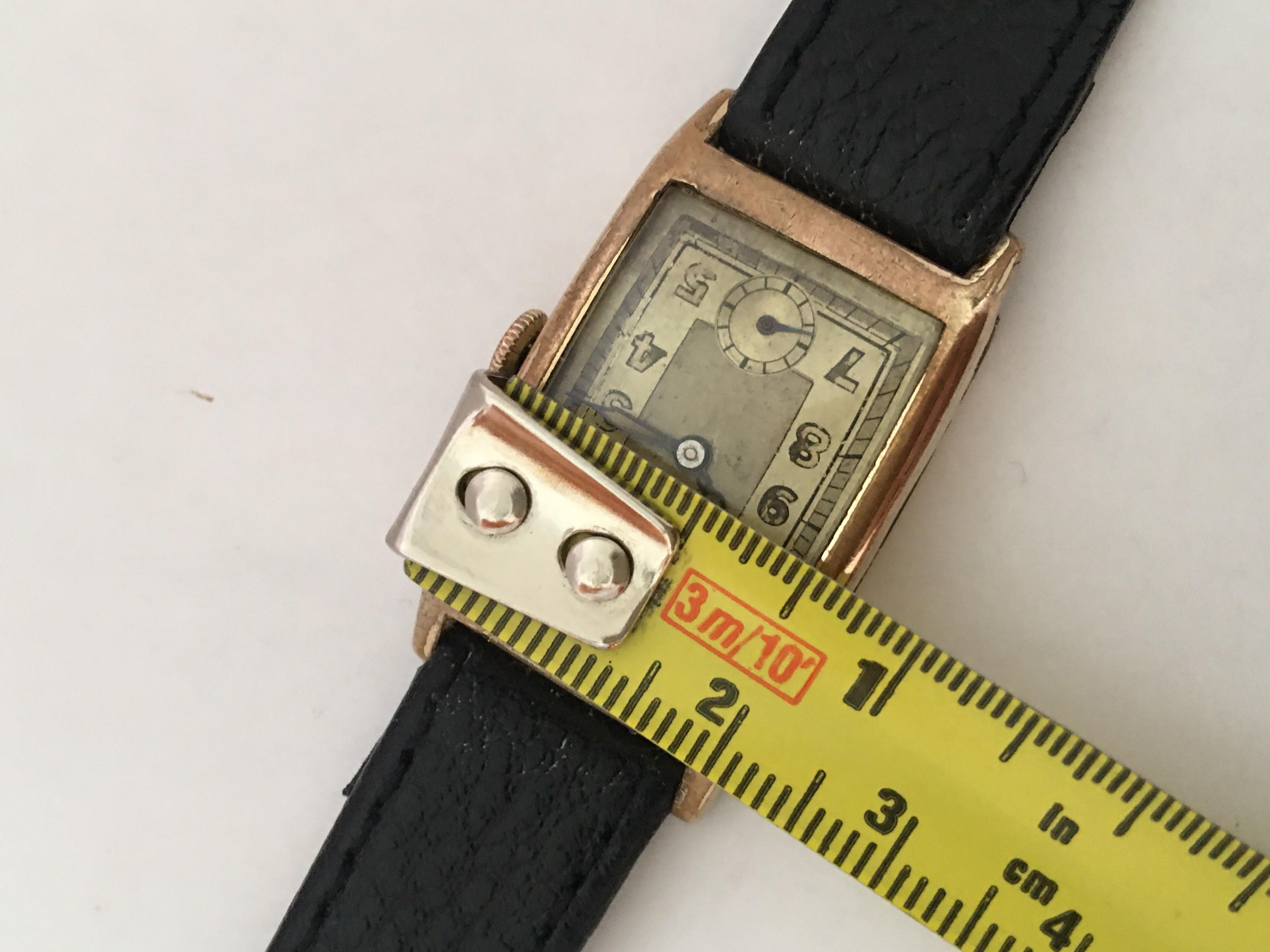 1930s Gold-Plated Manual Winding Vintage Watch In Good Condition In Carlisle, GB