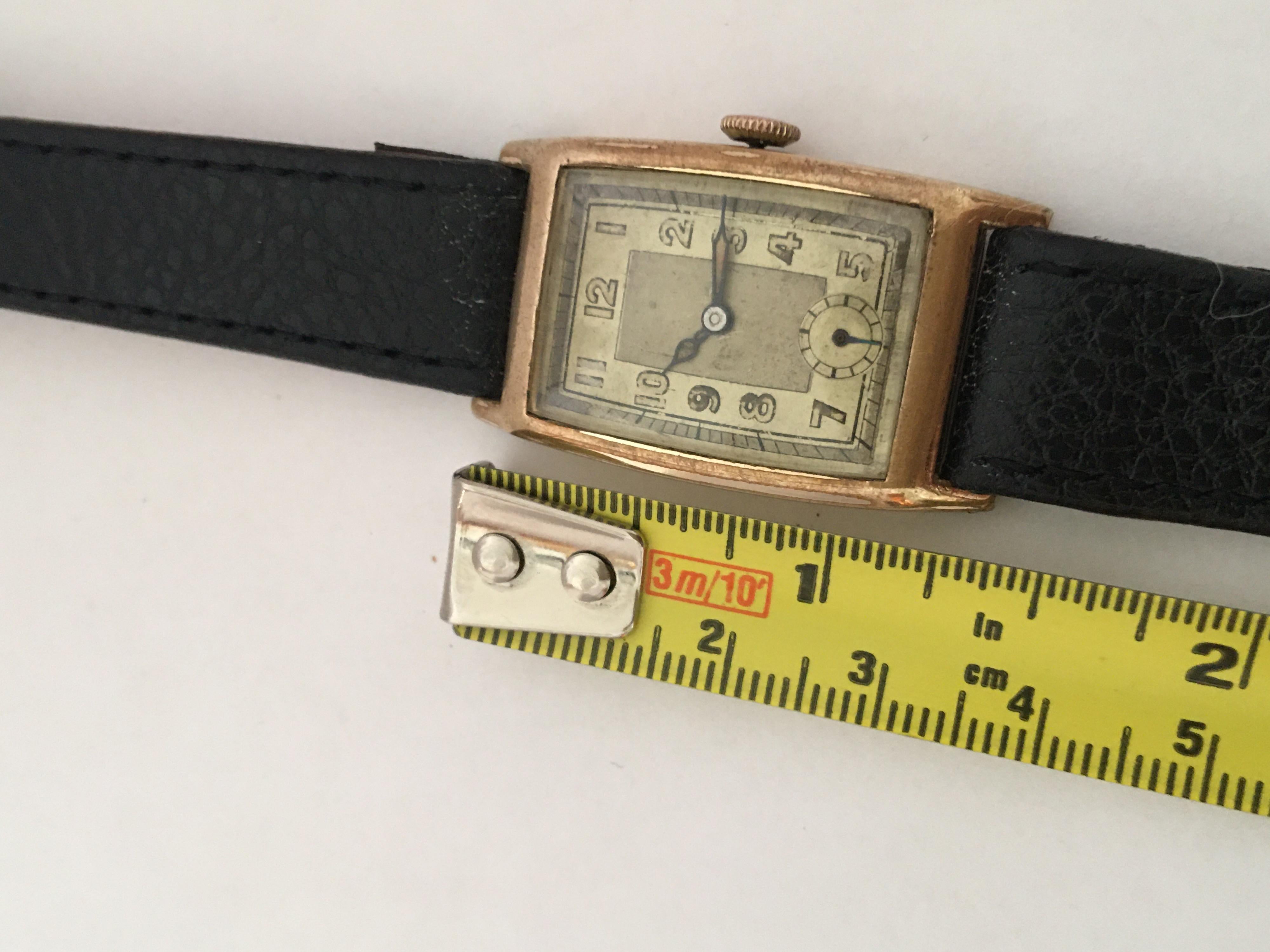 Women's or Men's 1930s Gold-Plated Manual Winding Vintage Watch