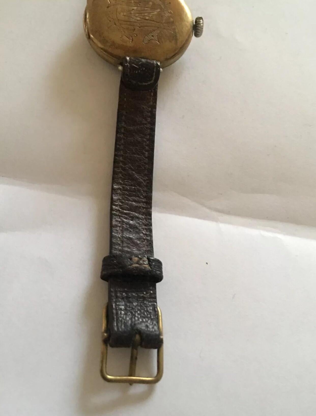 1930s Gold-Plated Swiss Made Trench / Wristwatch 6