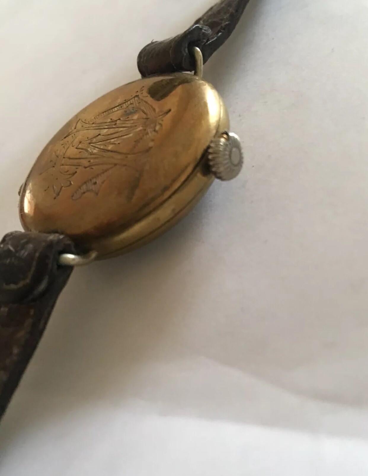 1930s Gold-Plated Swiss Made Trench / Wristwatch 1