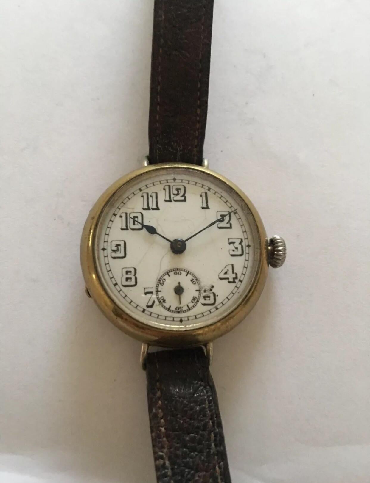 1930s Gold-Plated Swiss Made Trench / Wristwatch 3
