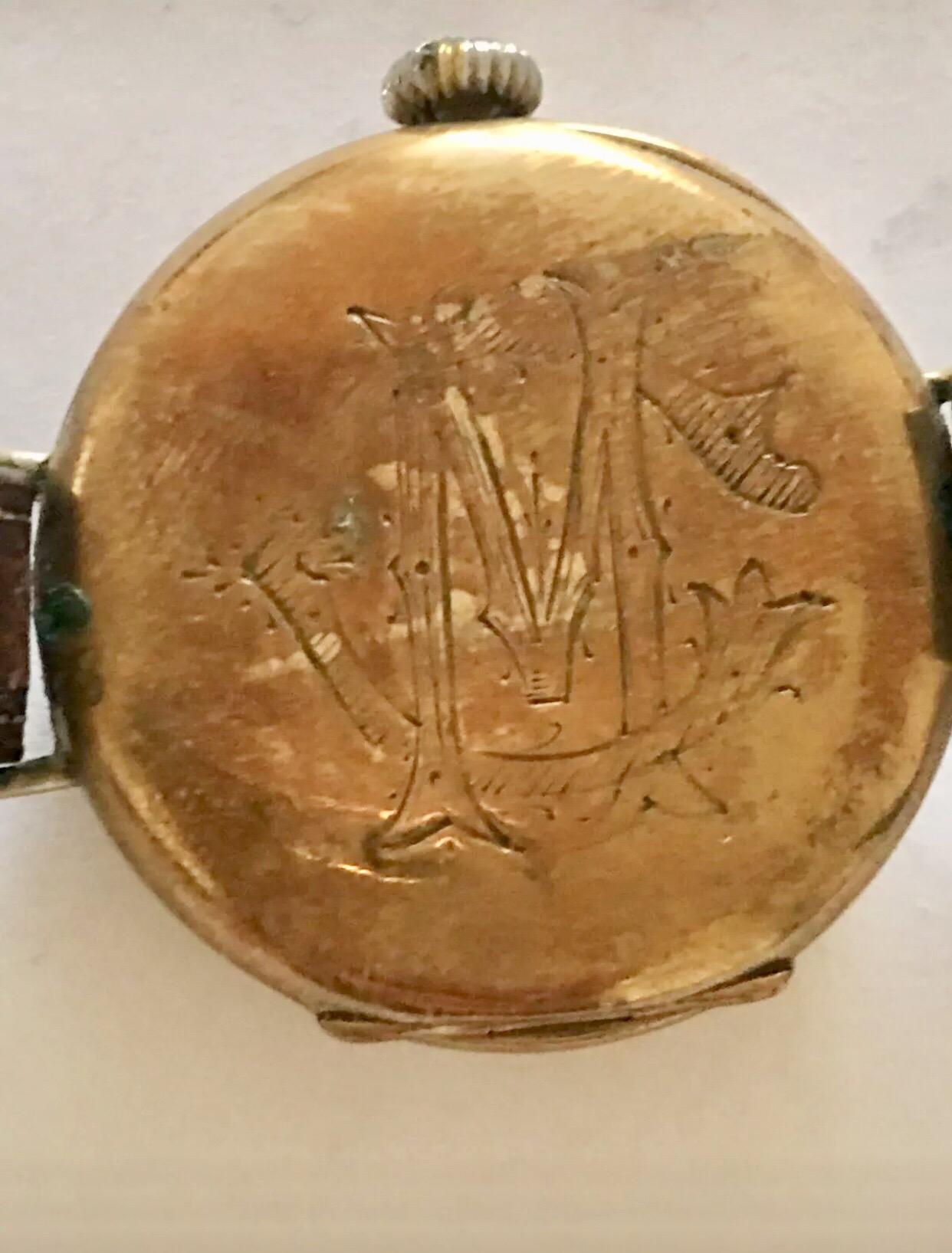 1930s Gold-Plated Swiss Made Trench / Wristwatch 4
