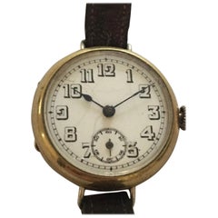 1930s Gold-Plated Swiss Made Trench / Wristwatch