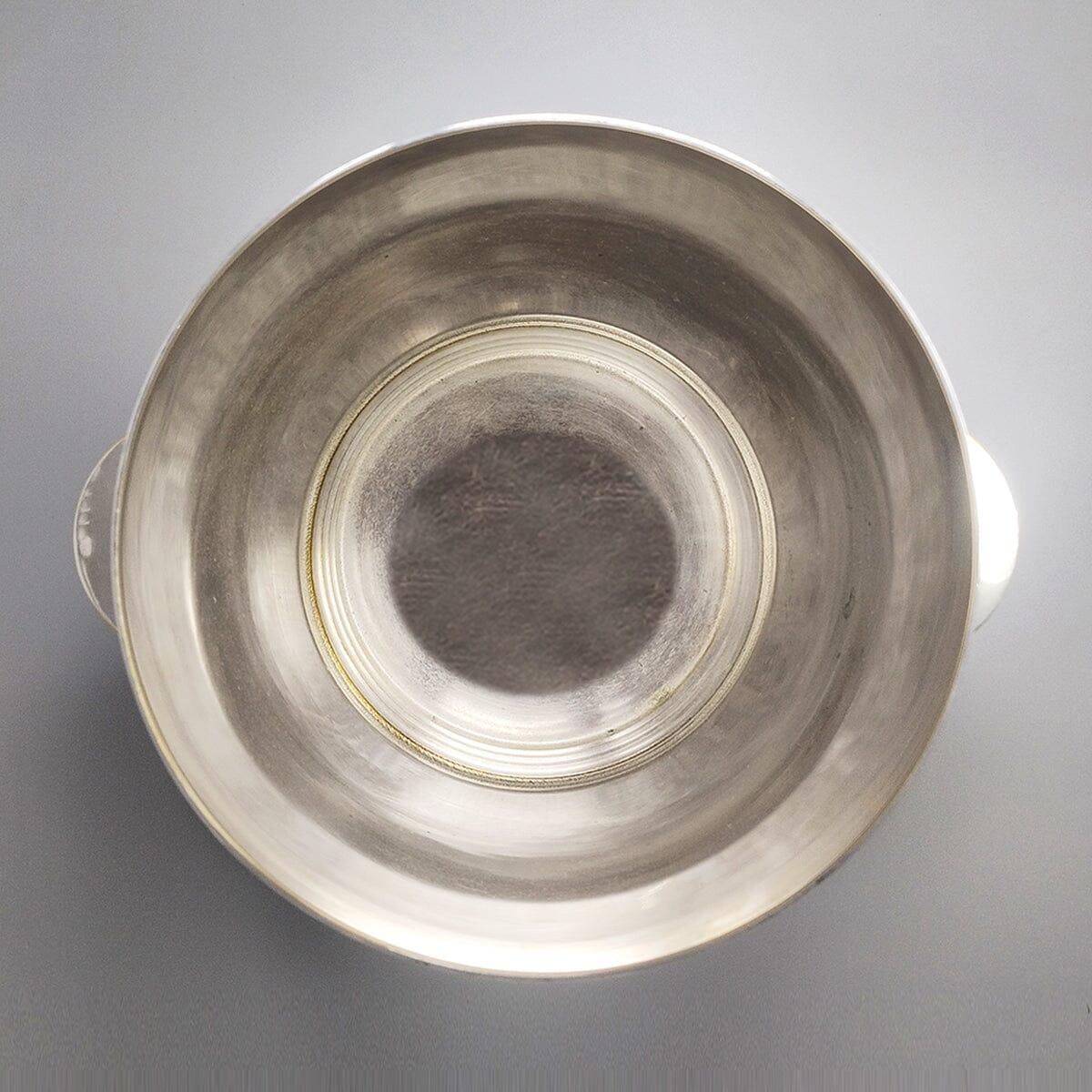 1930s French Art Deco Champagne or Ice Bucket by Vuillermet in Silver Plated. For Sale 4