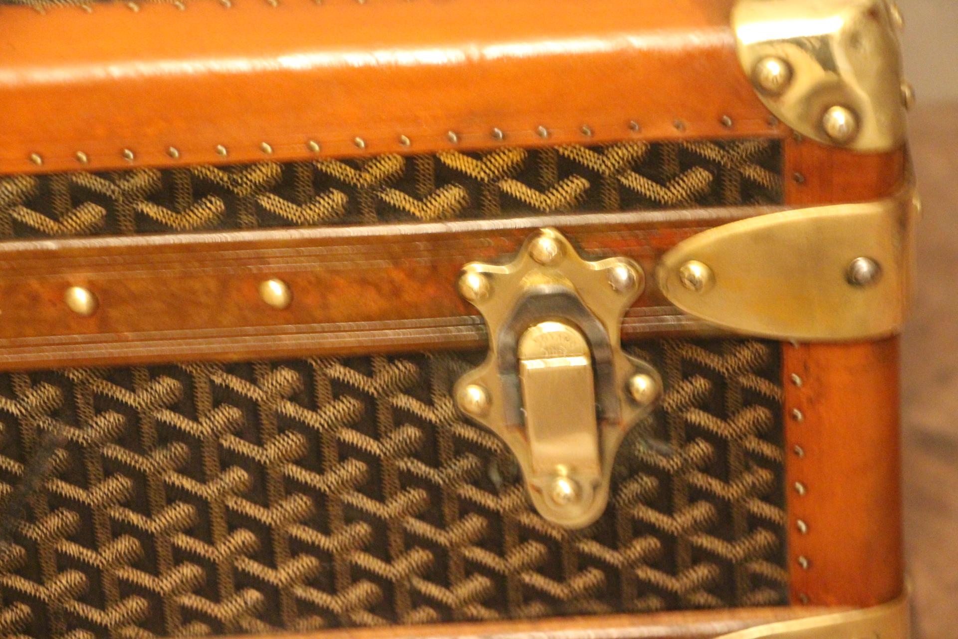 Mid-20th Century 1930s Goyard Cabin Trunk