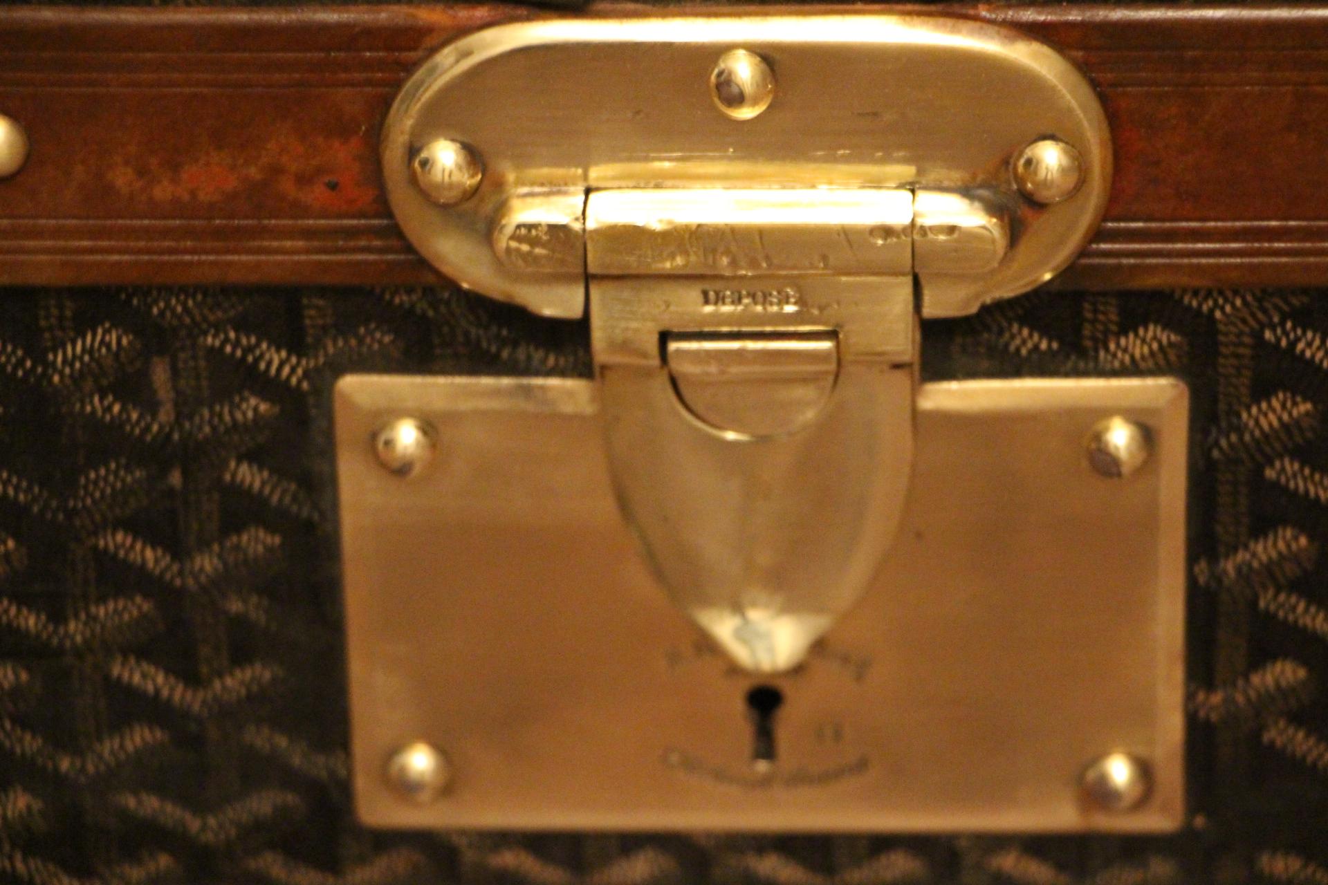 Brass 1930s Goyard Cabin Trunk