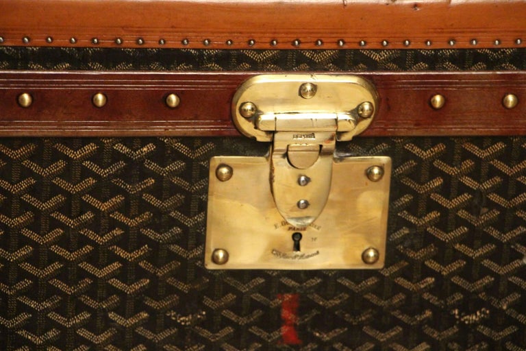 French 1930s Goyard Hat Trunk For Sale