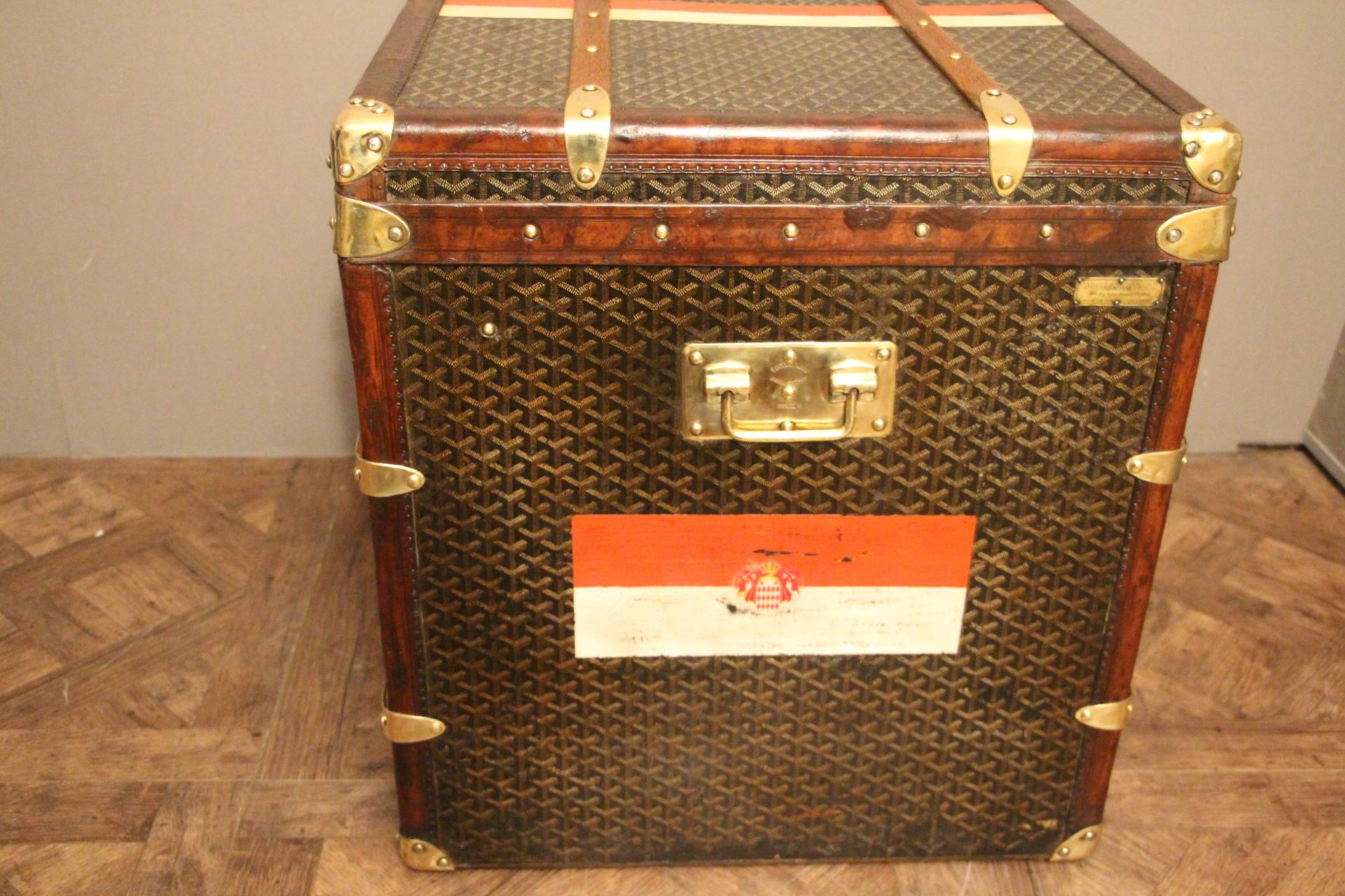 1930s Goyard Hat Trunk, Goyard Trunk, Goyard Steamer Trunk 1