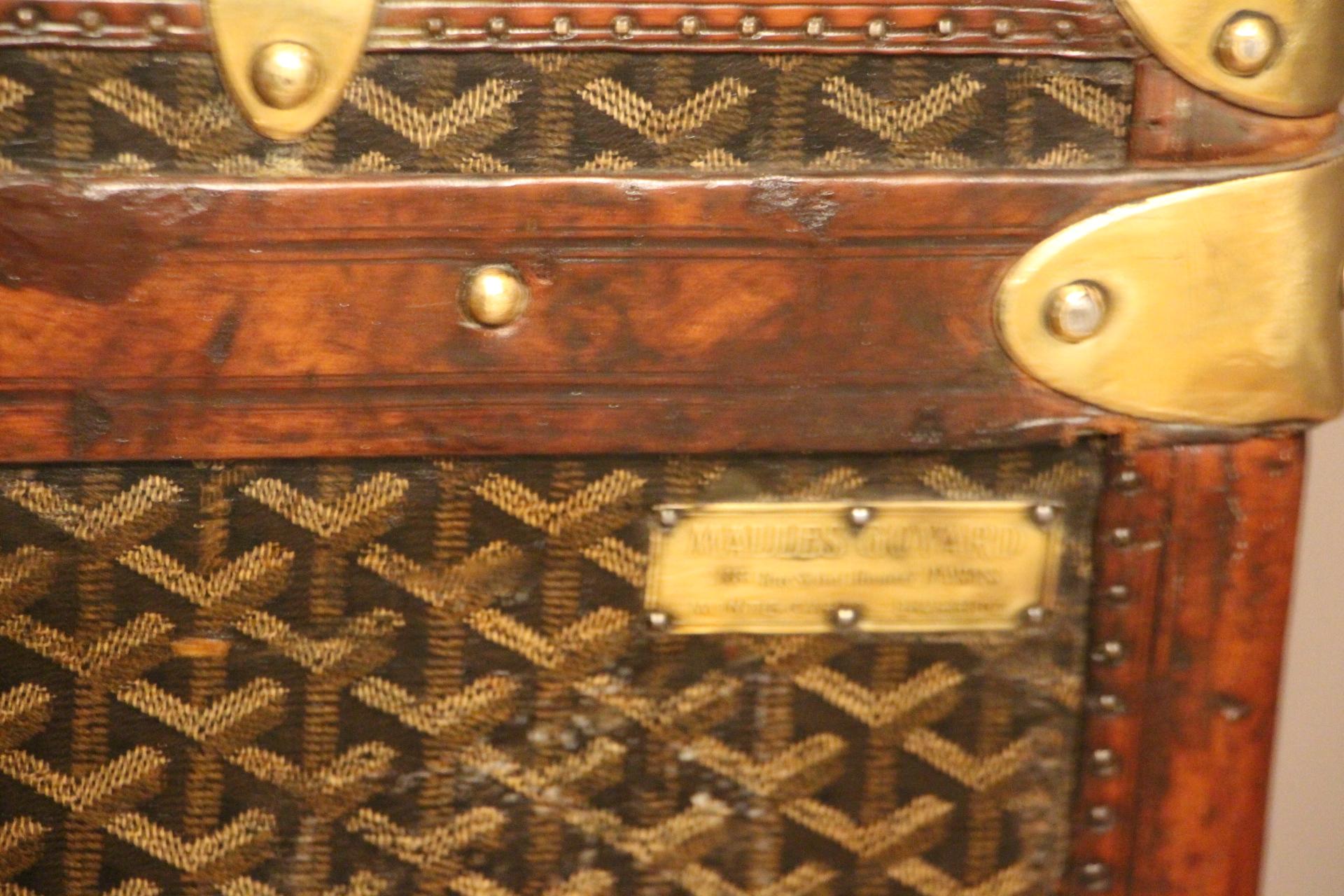 1930s Goyard Hat Trunk, Goyard Trunk, Goyard Steamer Trunk 3