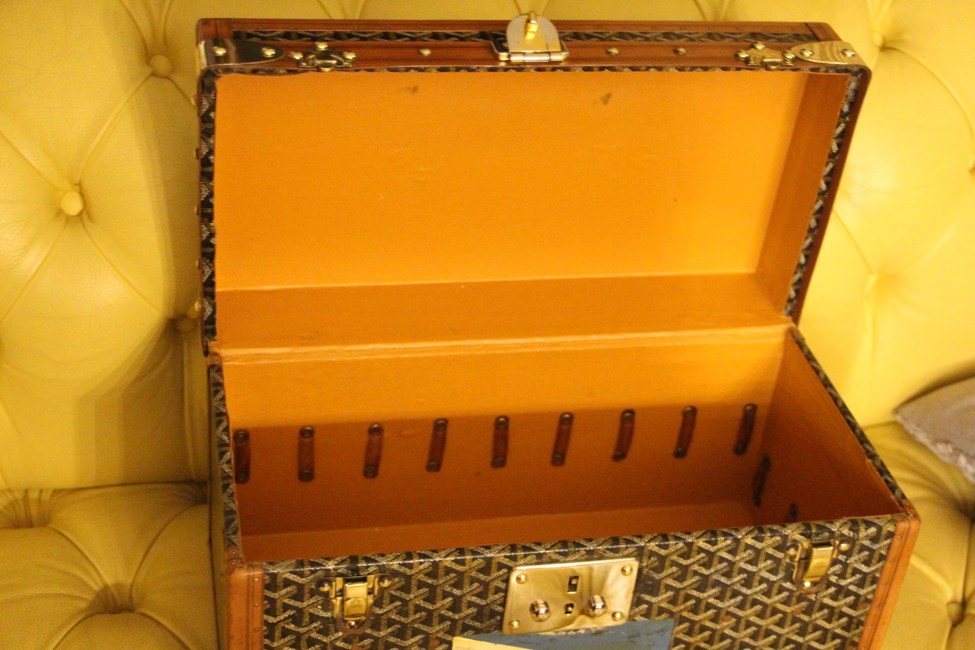 1930s Goyard Jewelry Case, Goyard Trunk, Goyard Train Case 5