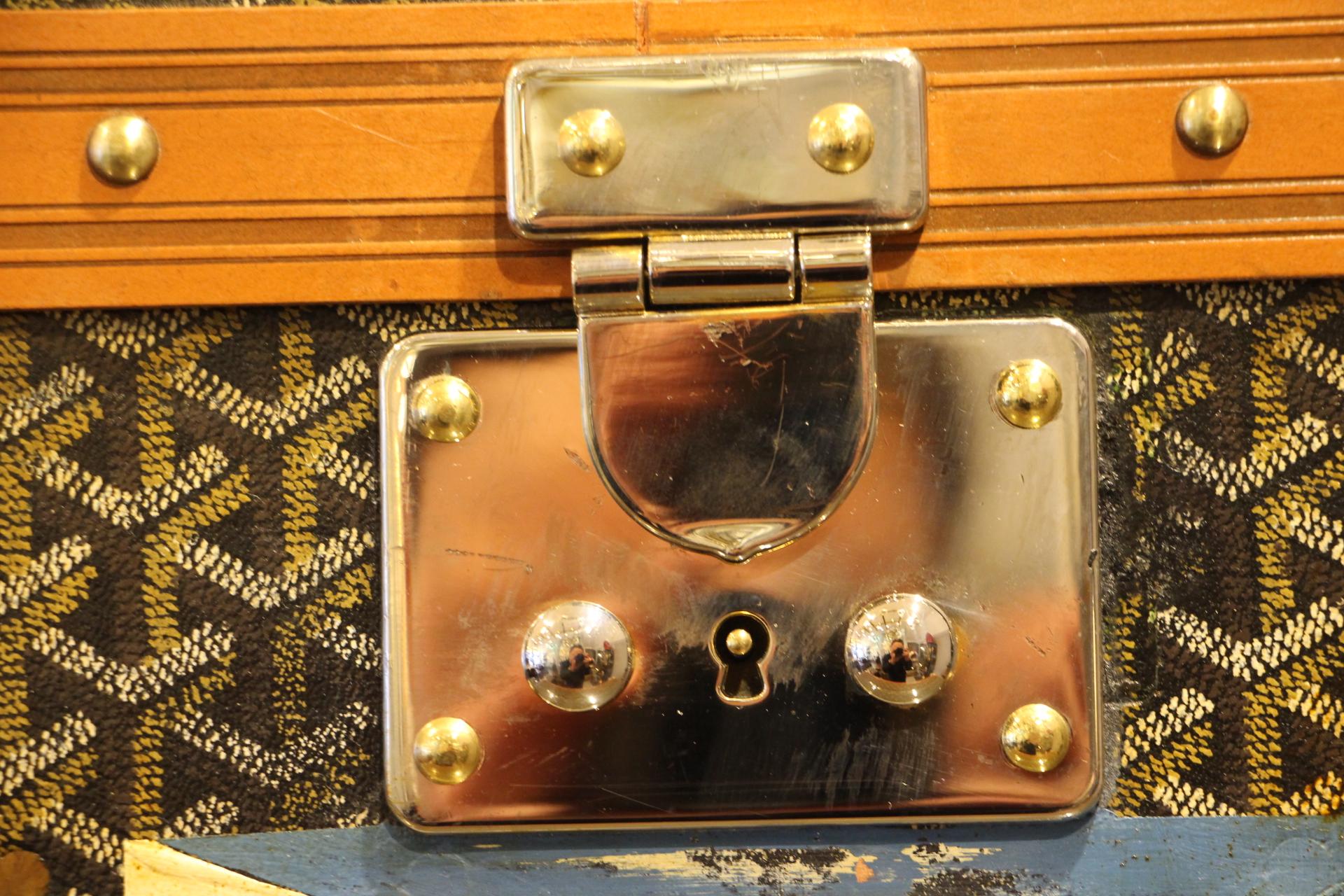 1930s Goyard Jewelry Case, Goyard Trunk, Goyard Train Case 9