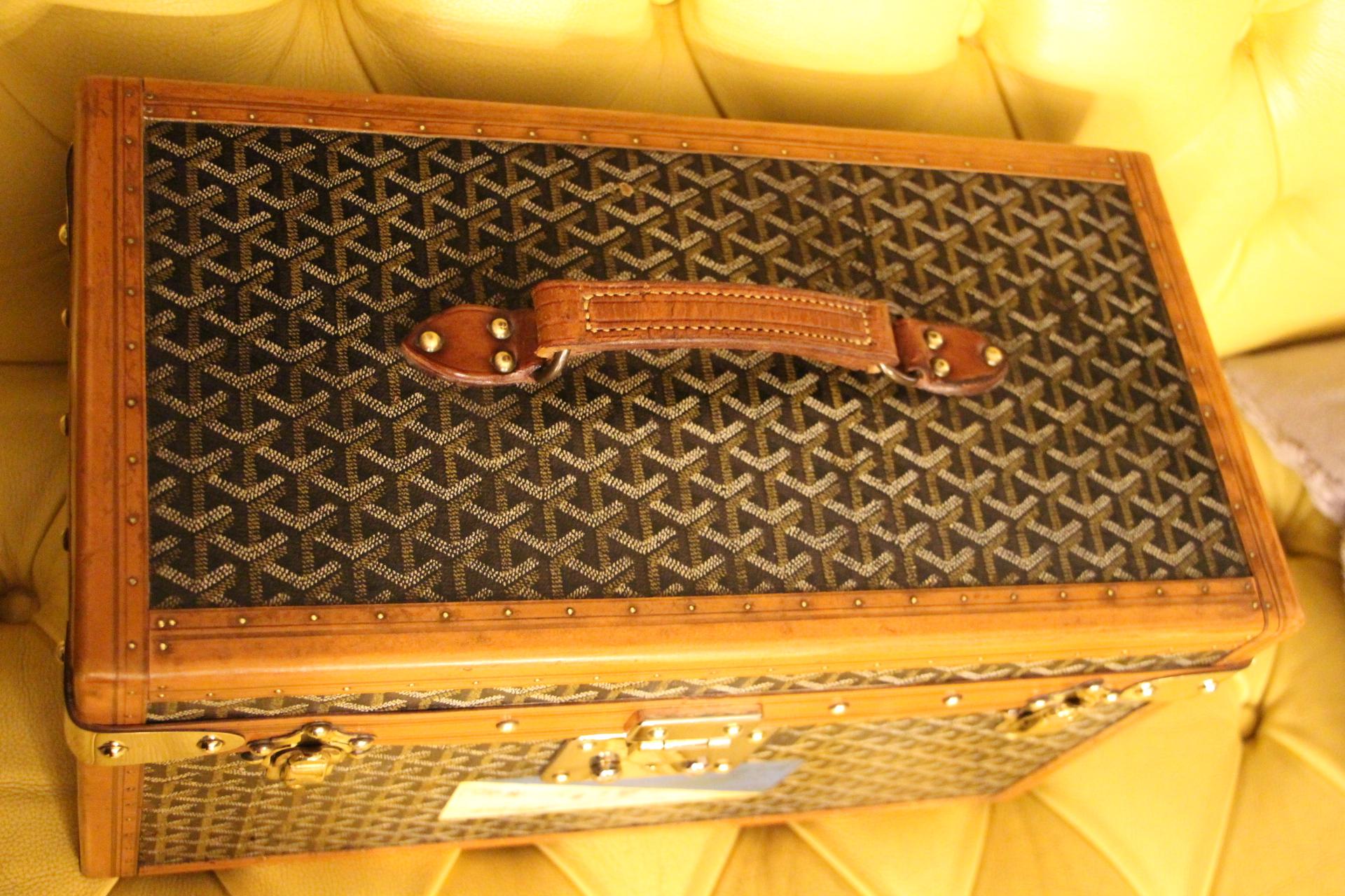 1930er Goyard Schmuckkoffer, Goyard Koffer, Goyard Zugkoffer 1