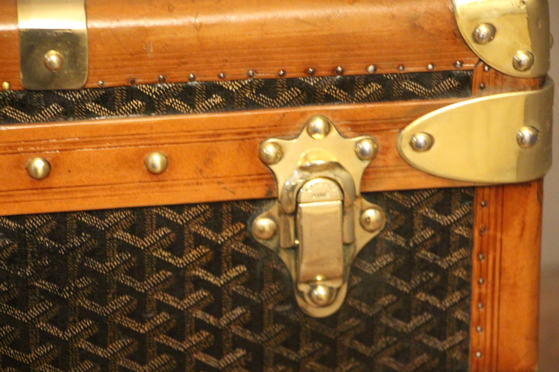 1930s Goyard Trunk, Goyard Steamer Trunk In Good Condition In Saint-Ouen, FR