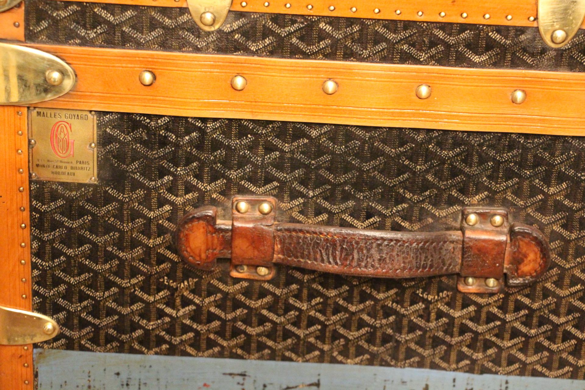 Early 20th Century 1930s Goyard Trunk, Goyard Steamer Trunk