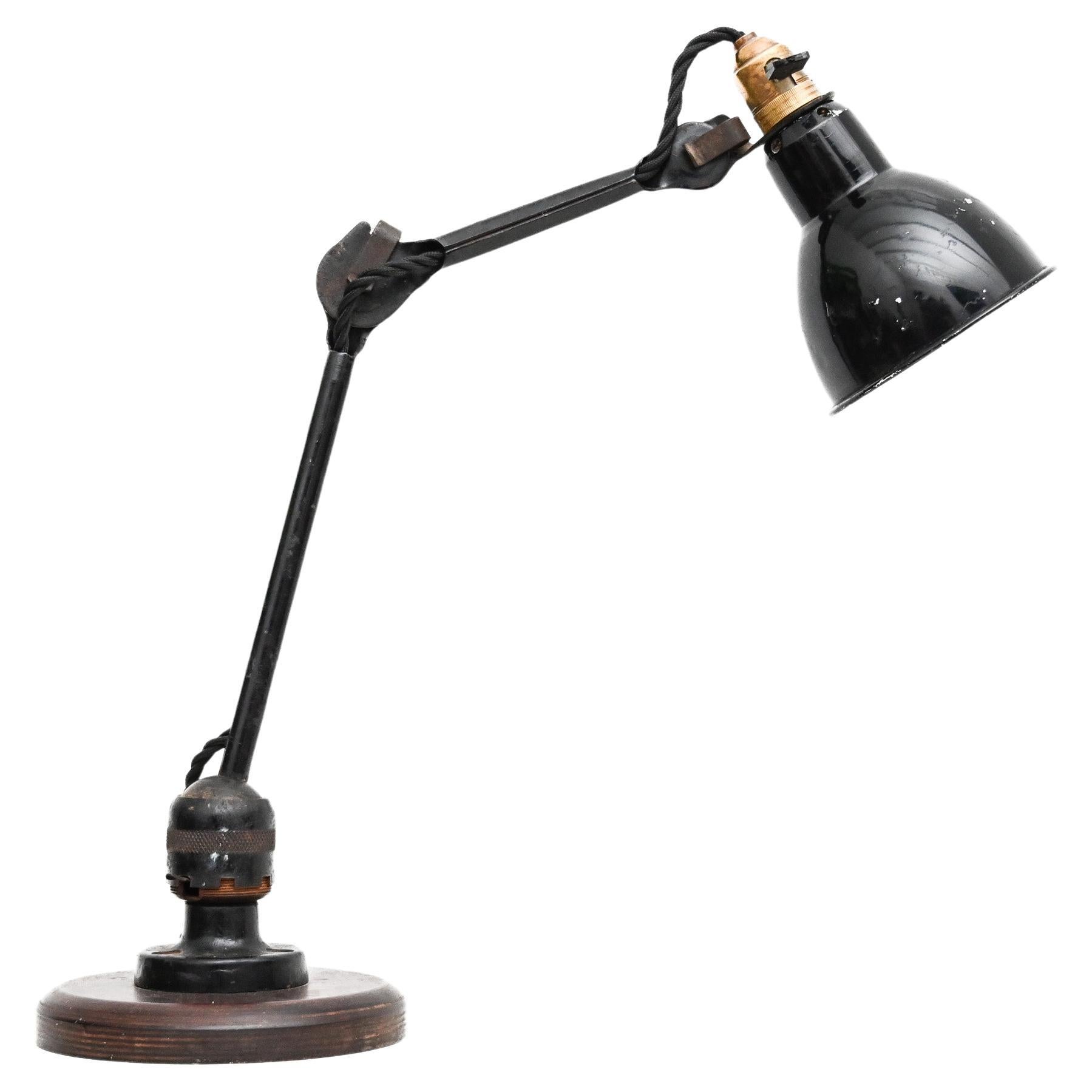 1930s Gras Ravel Model 304 “Semi-Fixe” Table Lamp by Bernard-Albin Gras