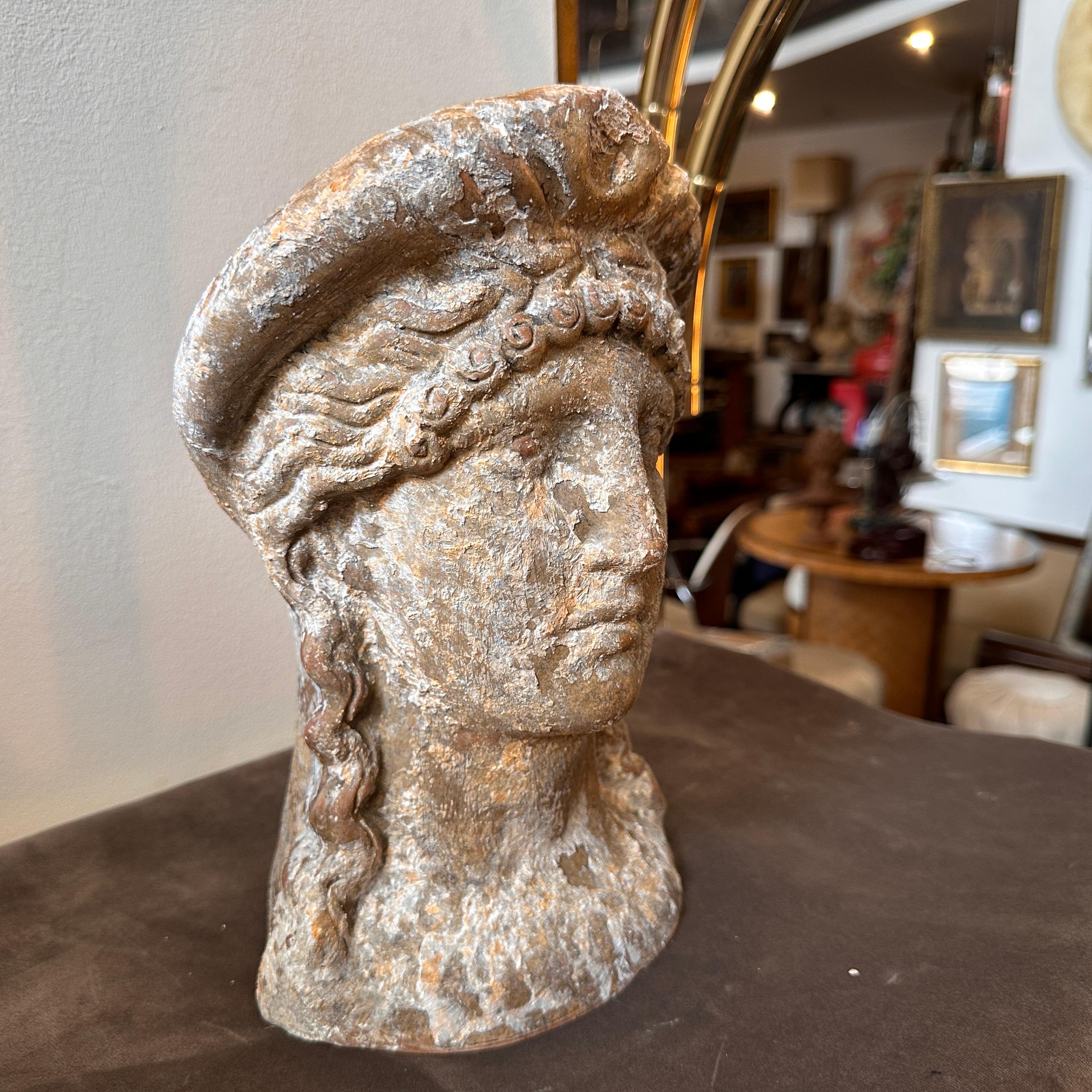 1930s Greek Roman Style Hand-Crafted Terracotta Sicilian Woman Head 7