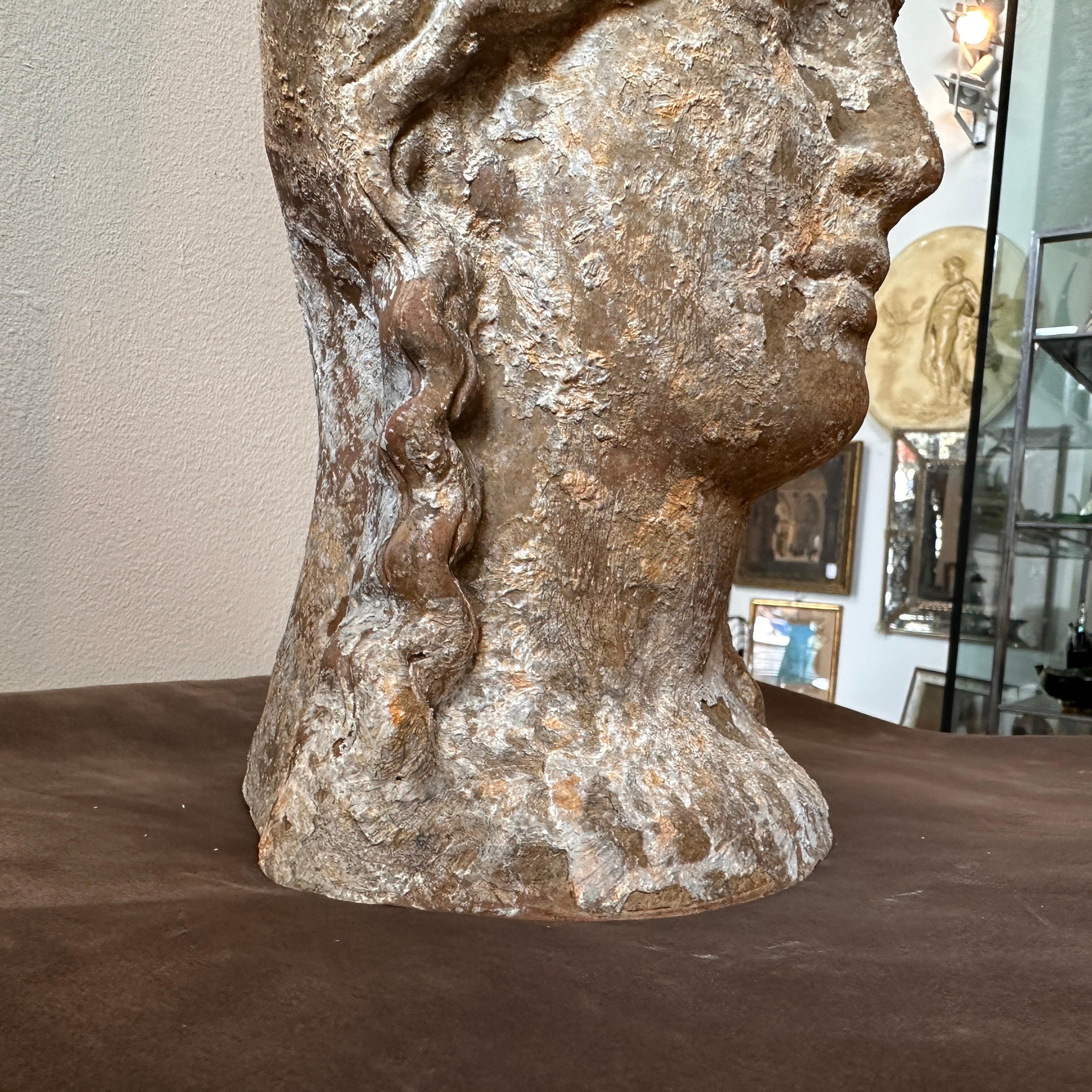 Greco Roman 1930s Greek Roman Style Hand-Crafted Terracotta Sicilian Woman Head