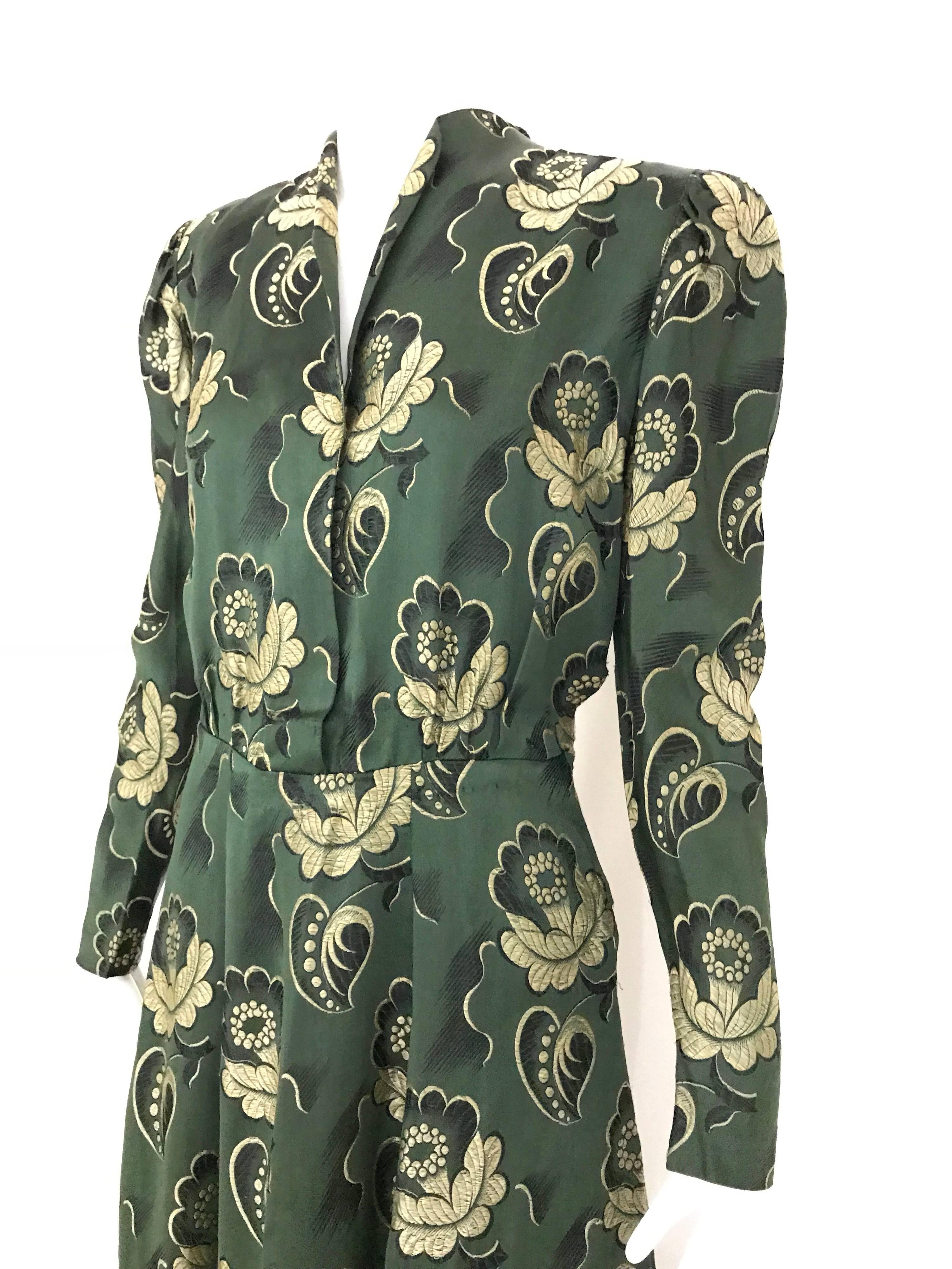 jacquard rose print dress