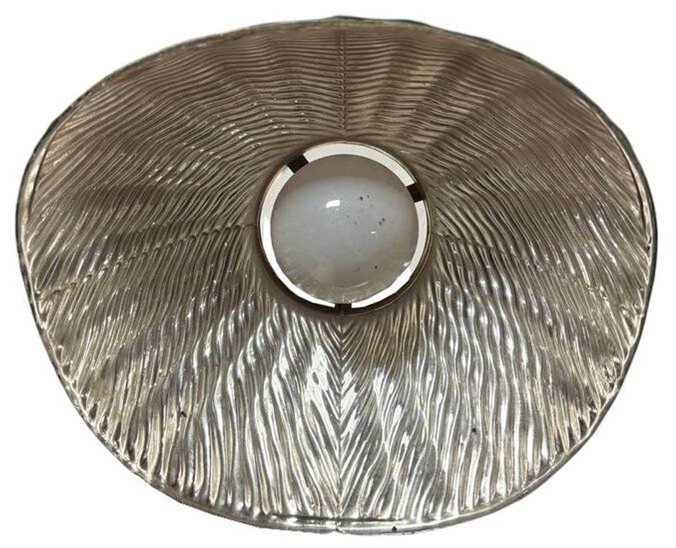 Lampada a sospensione industriale in vetro di mercurio verde degli anni '30 - 8 disponibili! in vendita 4