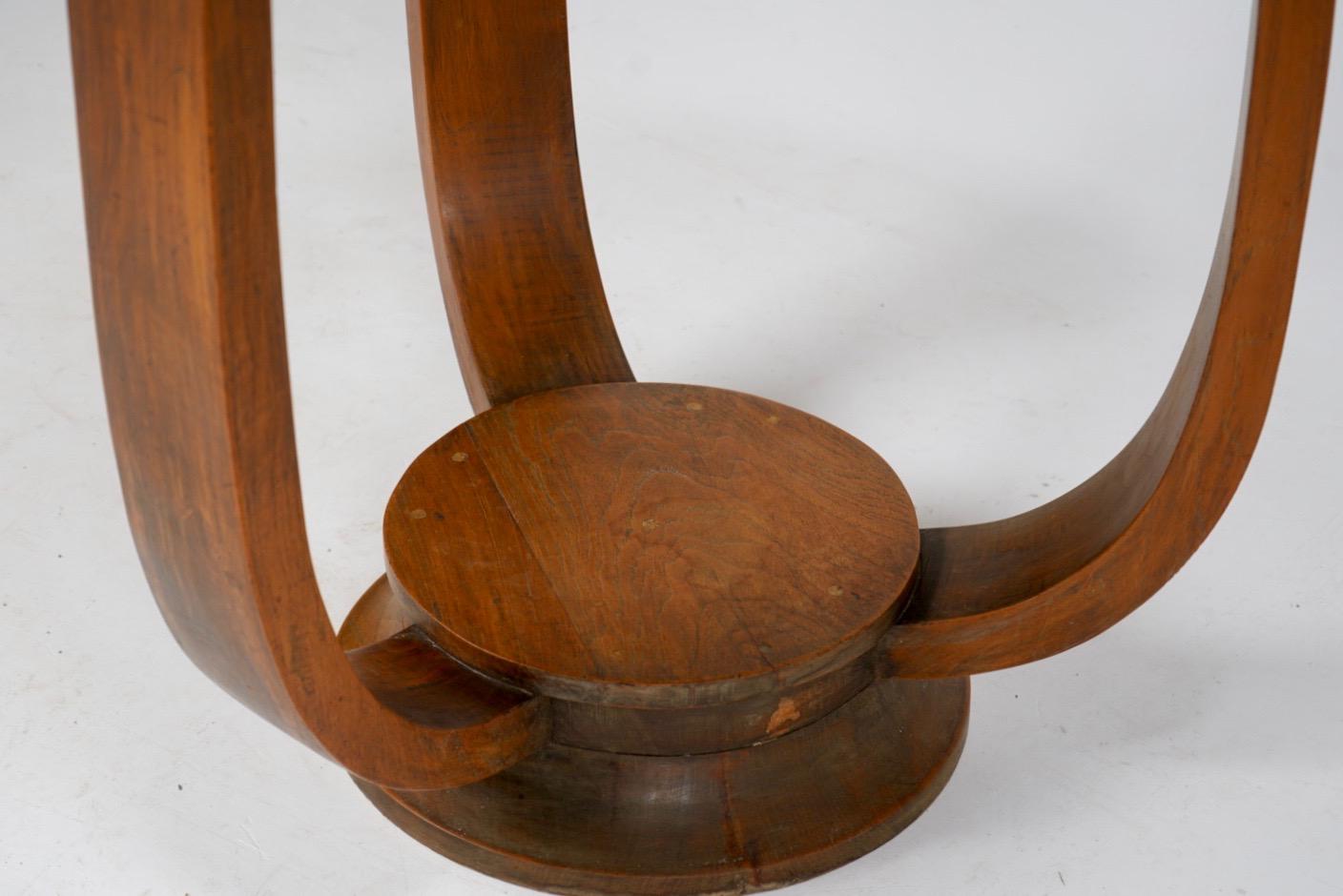 Wood 1930s Gueridon Pedestal Table For Sale
