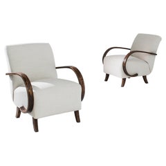 1930s H-410 Armchairs by J. Halabala, A Pair