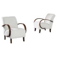 1930s H-410 Armchairs by J. Halabala, a Pair