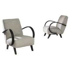 1930s H-410 Armchairs by J. Halabala, A Pair