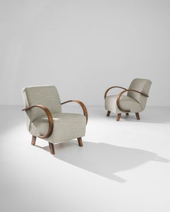 1930s H-410 Armchairs by J. Halabala, A Pair