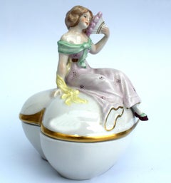 1930s Half Doll Powder Bowl
