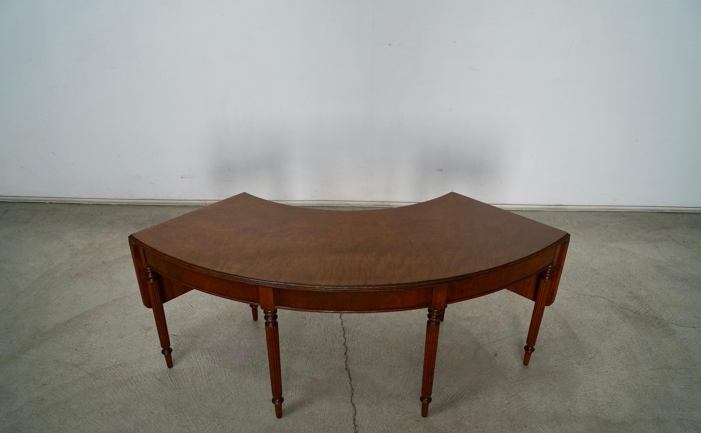 vintage half moon table