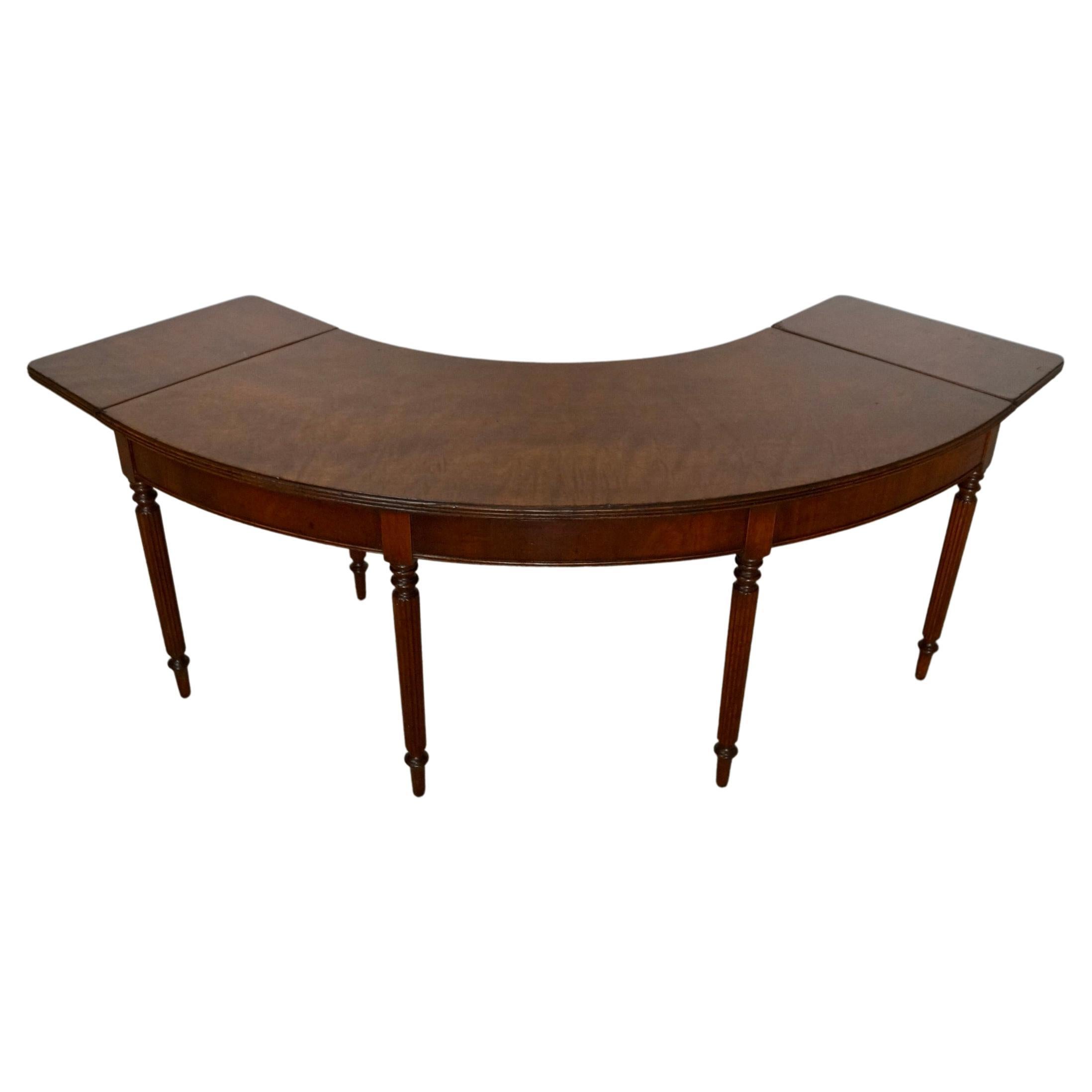 1930's Half-Moon Drop-Leaf Federal Coffee Table For Sale