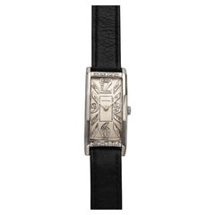 1930s Hamilton Art Deco Tank - Platinum Case Diamond Dial