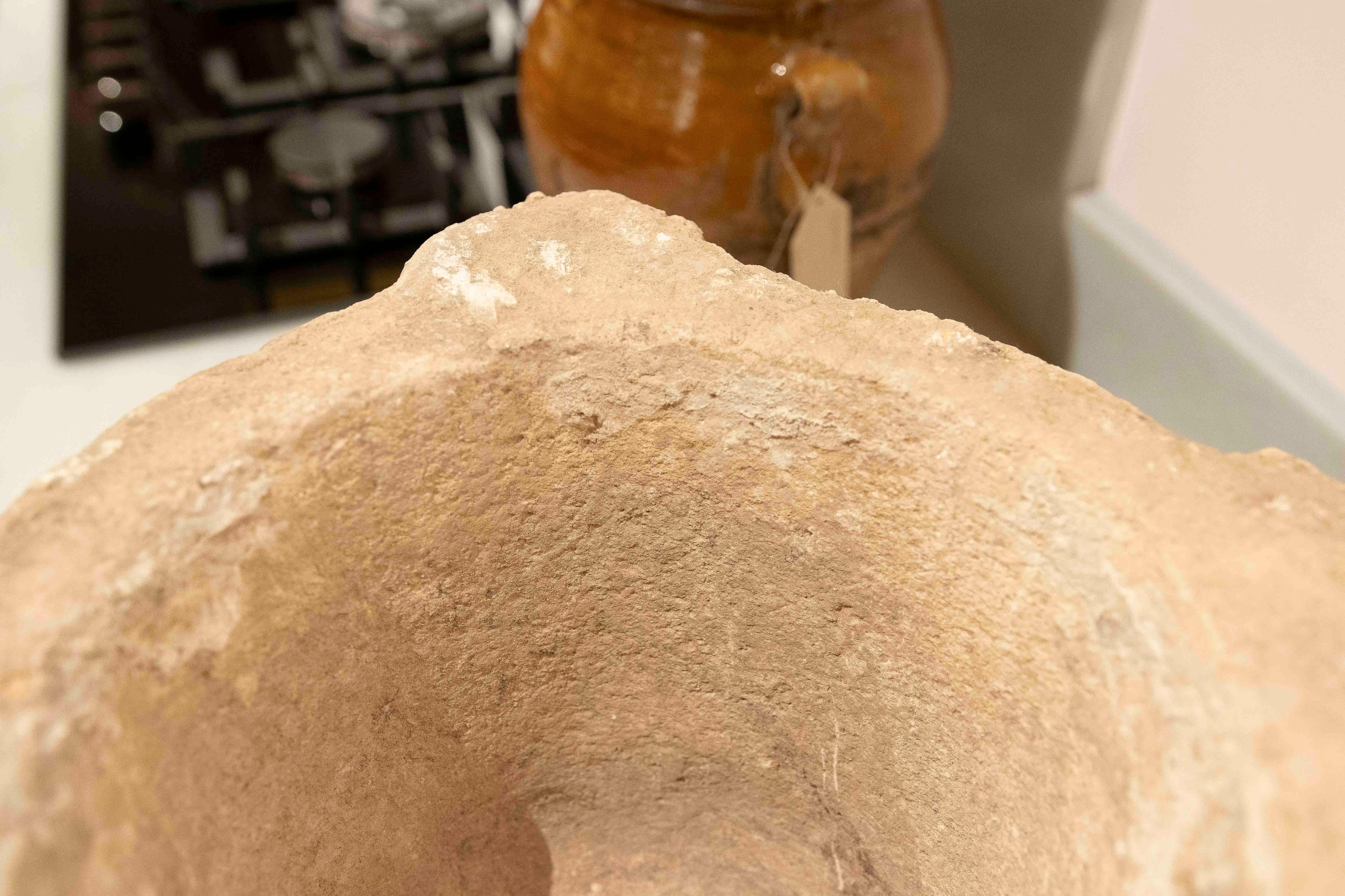 1930s Hand Carved Pharmacy Stone Mortar For Sale 8