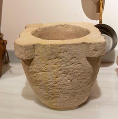 1930s Hand-carved Pharmacy Stone Mortar