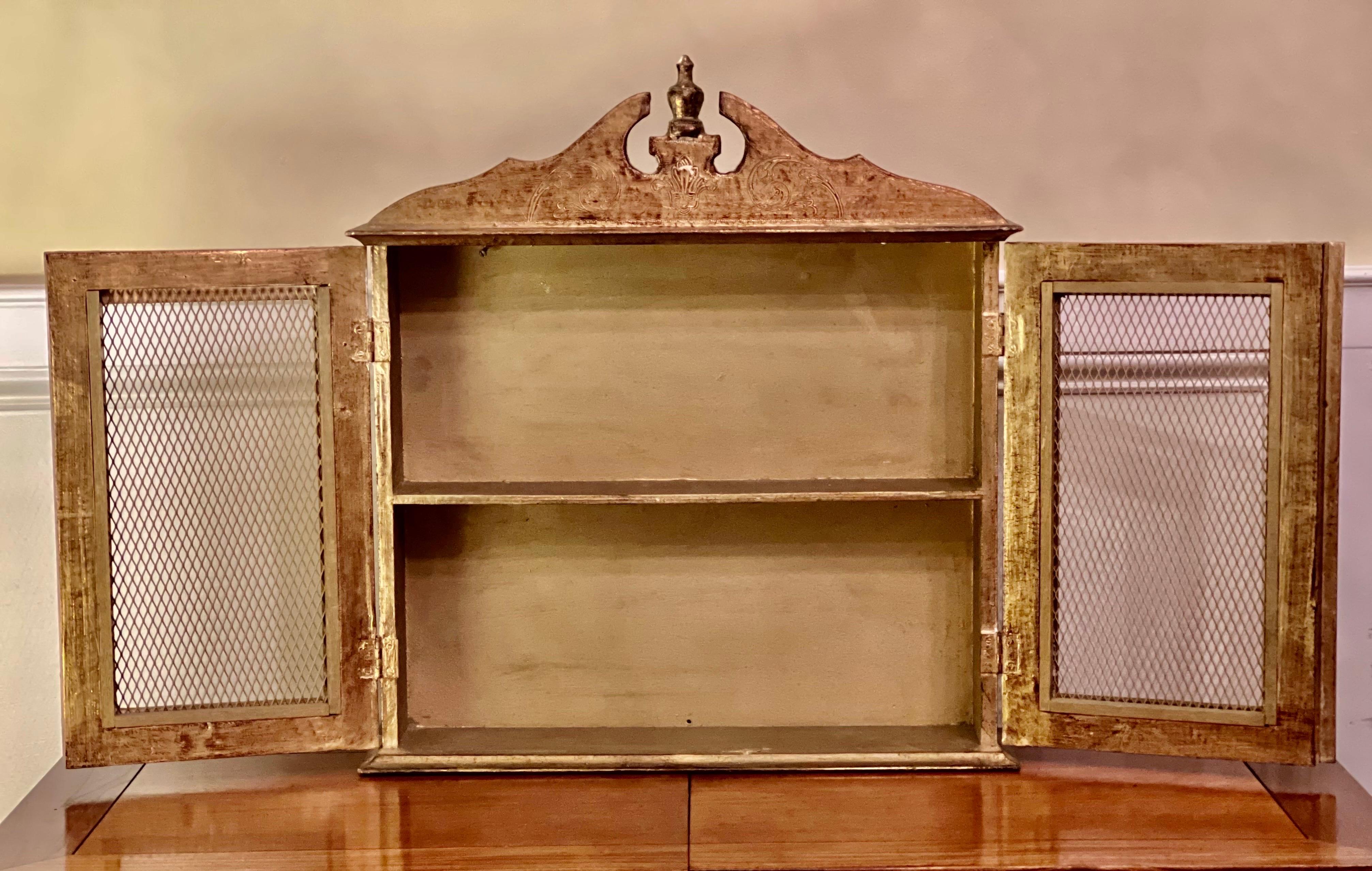 Rococo 1930's Handcrafted Italian Wall Cabinet by Florentia