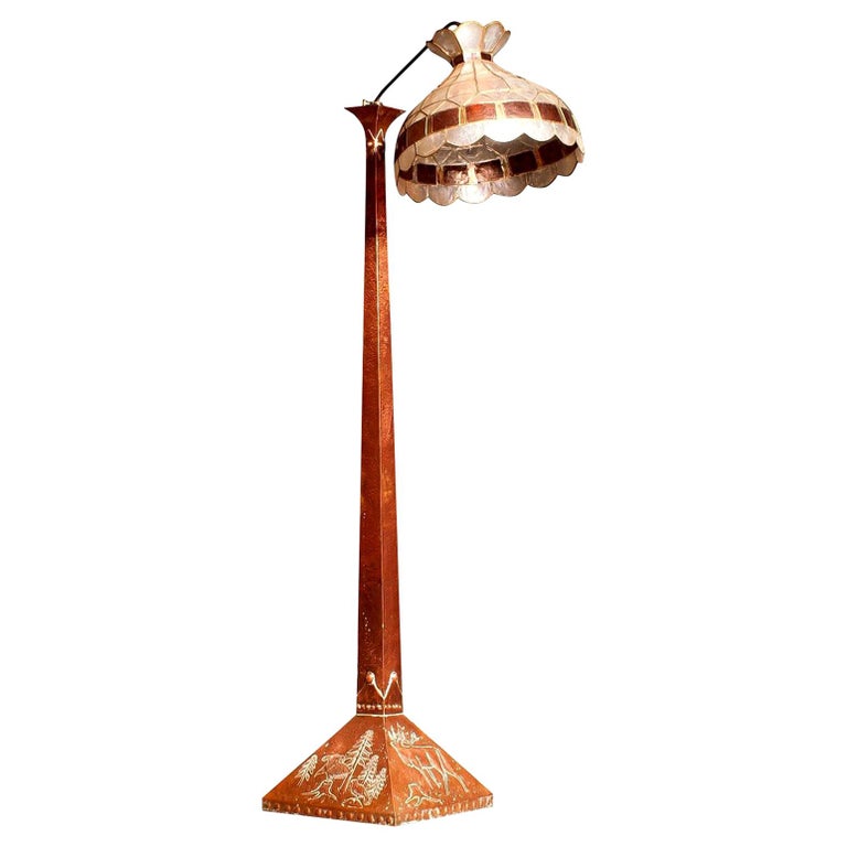 1930s Hand Hammered Red Copper And Tiffani Style Art Deco Floor Lamp Sweden For At 1stdibs - French Connection Hammered Copper Floor Lamp 1930s Hand Hammered Red Copper And Tiffani Style Art Deco Floor Lamp Sweden For At 1stdibs - French Connection Hammered Copper Floor Lamp