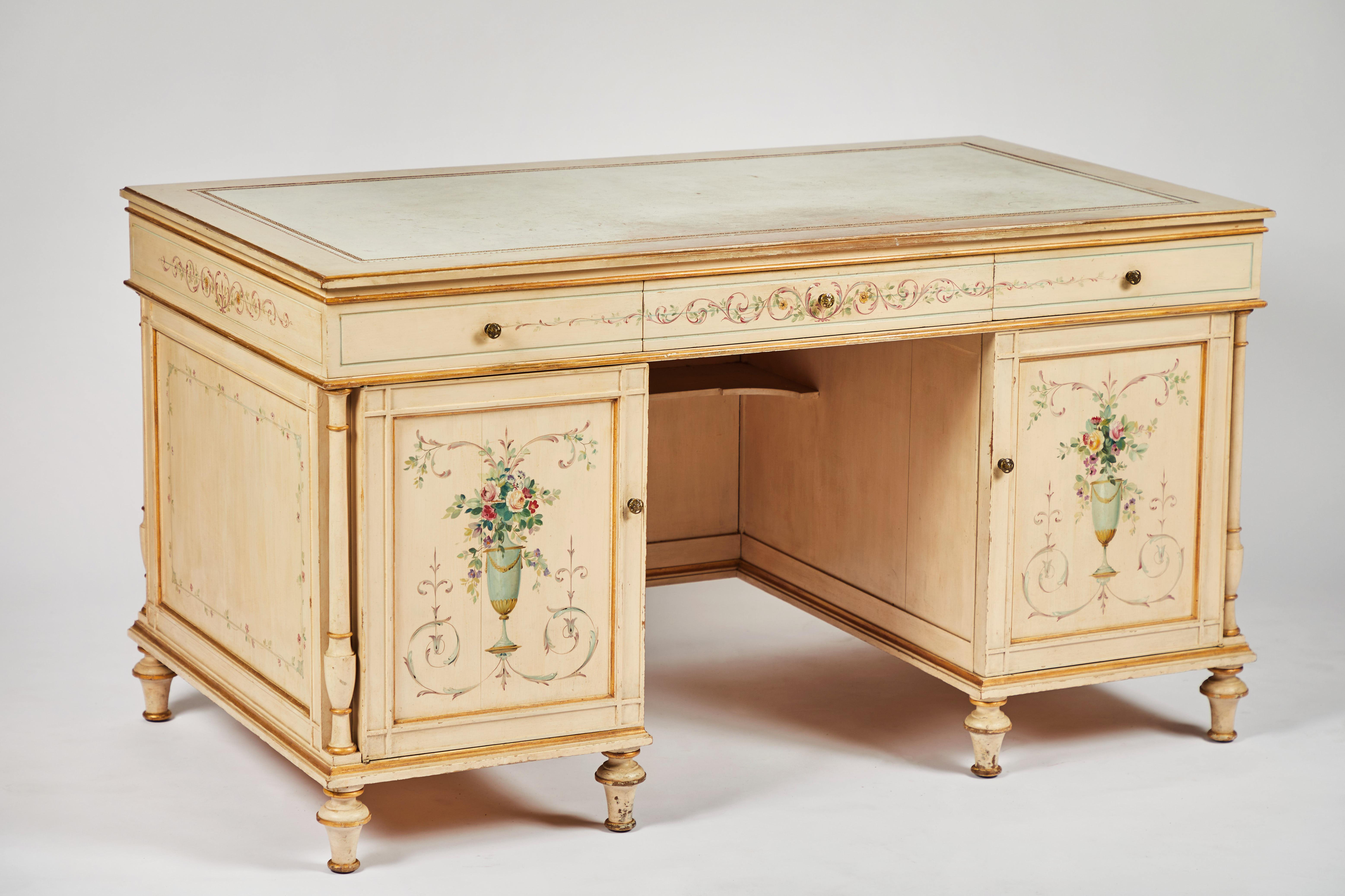 Mid-20th Century 1930s Hand Painted Desk in the Continental Style