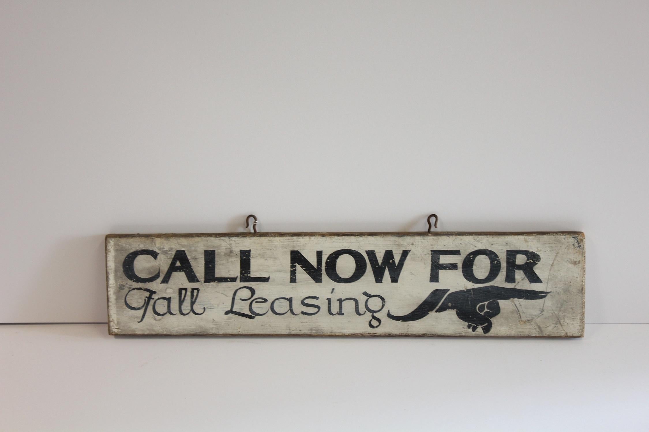 1930s Hand Painted Double Sided Wood Sign 