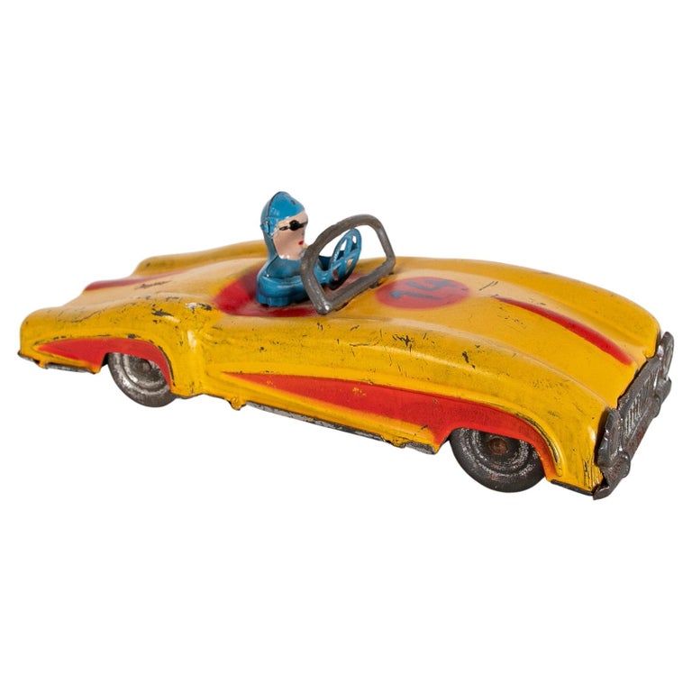 1930s Hand Painted Tinplate Car For Sale at 1stDibs