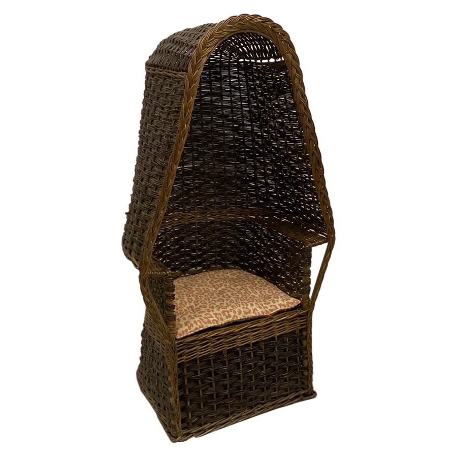 1930s Hand Woven Wicker Porter’s Chair
