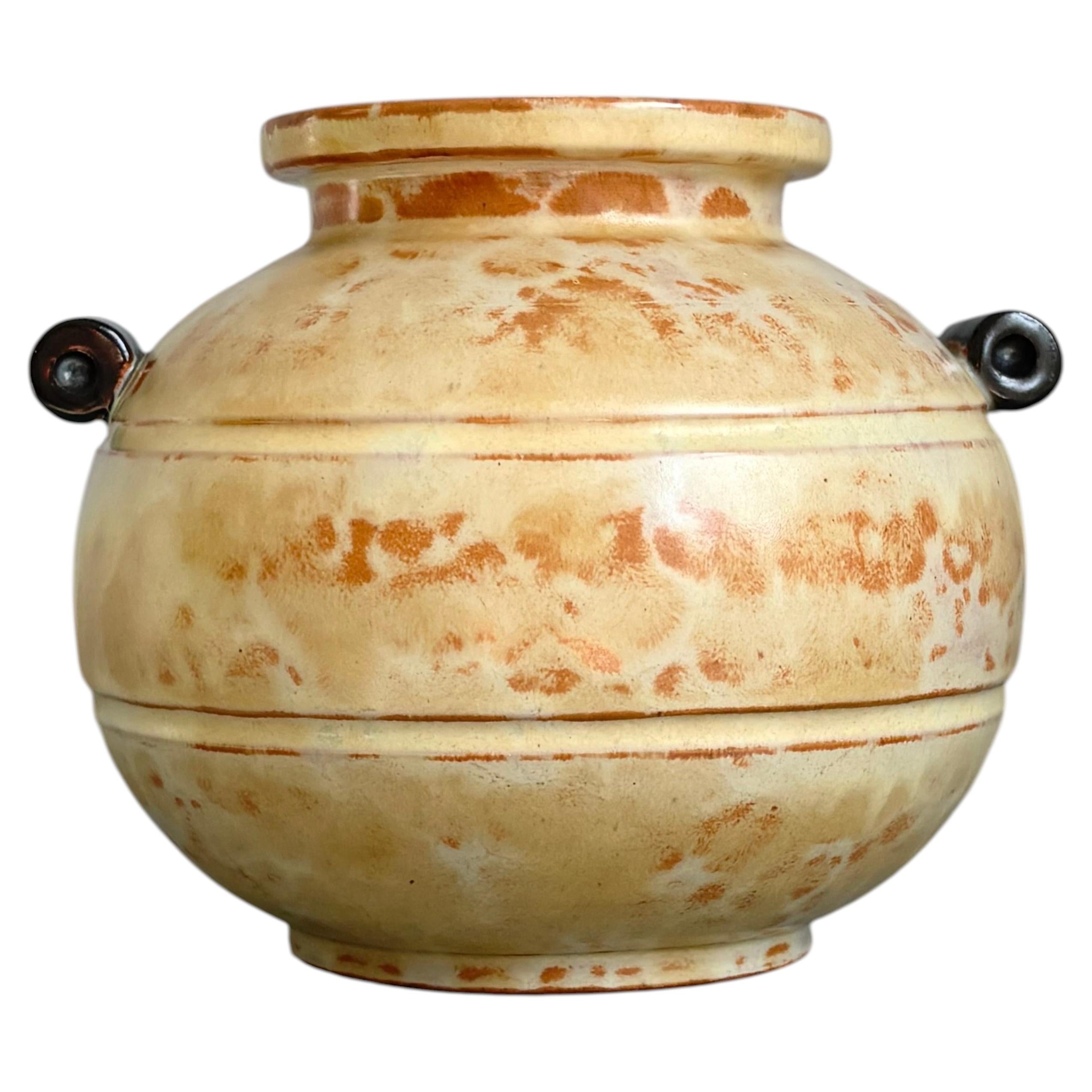 1930s Harald Östergren Art Deco Ceramic Vase, Upsala Ekeby, Sweden For Sale