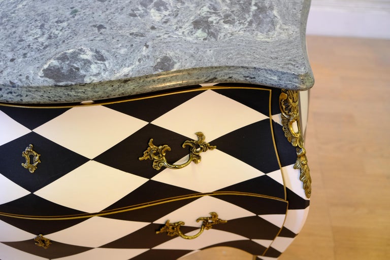 1930's Harlequin Louis XV Style Commode For Sale at 1stDibs