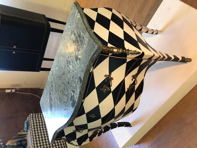 1930's Harlequin Louis XV Style Commode For Sale at 1stDibs