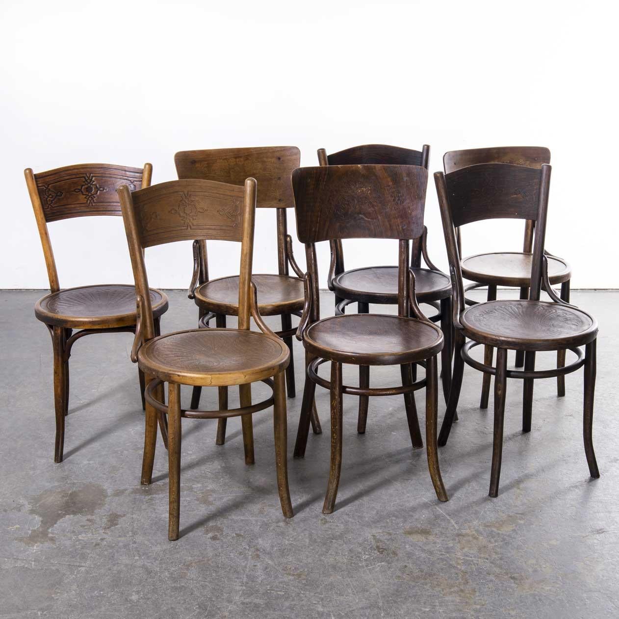 1930's Harlequin Set of Original Bentwood Dining Chairs, Set of Seven 3