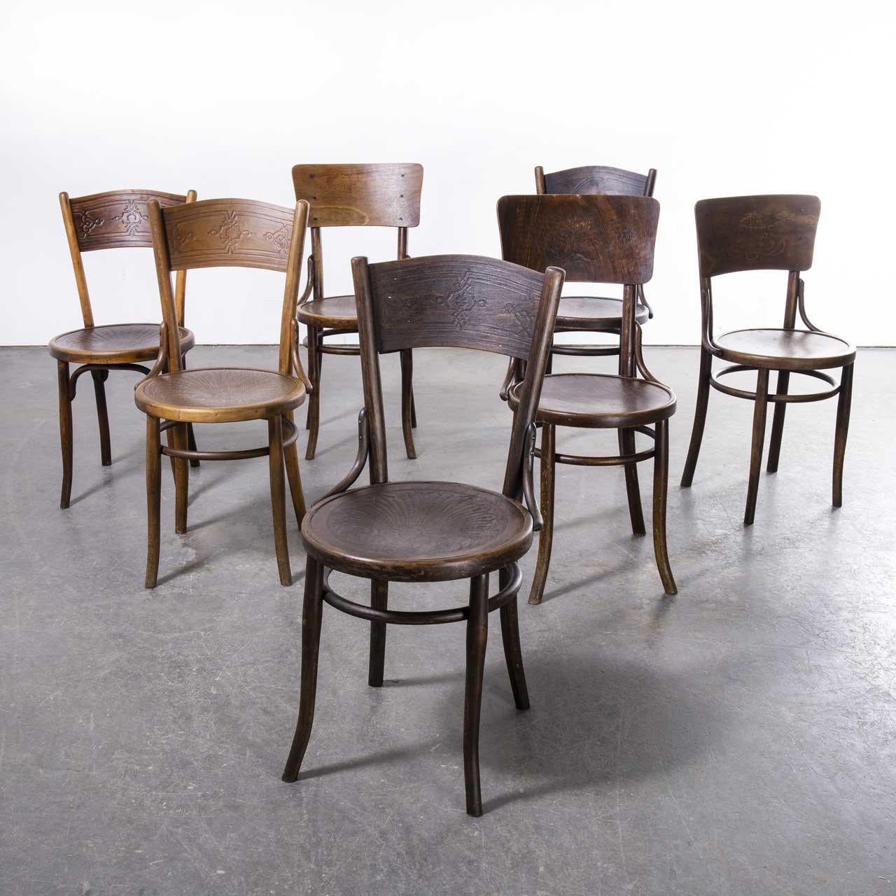 1930's Harlequin Set of Original Bentwood Dining Chairs, Set of Seven 4